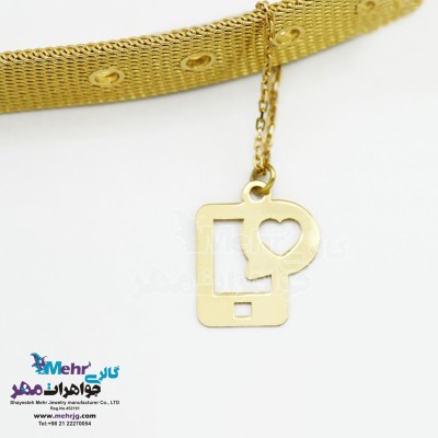 آویز ساعت طلا طرح عاشقانه