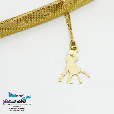 آویز ساعت طلا طرح عاشقانه