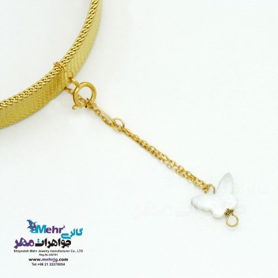 آویز ساعت طلا طرح پروانه