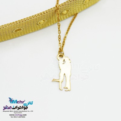آویز ساعت طلا طرح عاشقانه