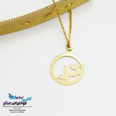 آویز ساعت طلا طرح پروانه