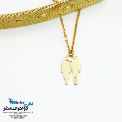 آویز ساعت طلا طرح عاشقانه