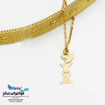 آویز ساعت طلاطرح فانتزی - سیب