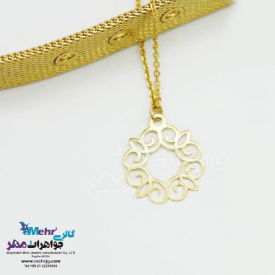آویز ساعت طلا طرح اسلیمی