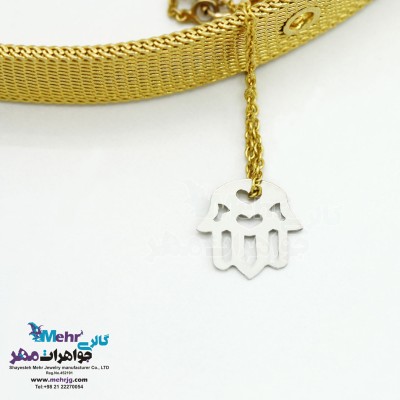 آویز ساعت طلا طرح دست همسا