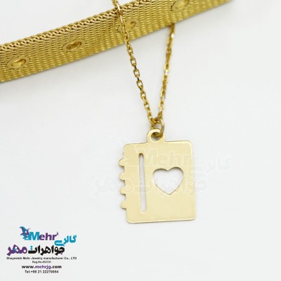 آویز ساعت طلا طرح عاشقانه - دفتر عشق
