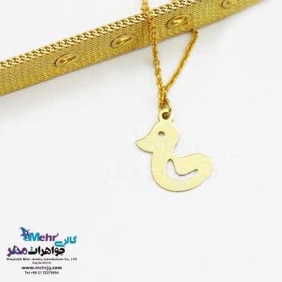 آویز ساعت طلا طرح حیوانات - اردک