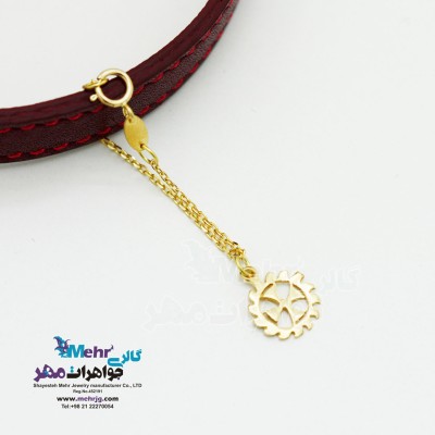 آویز ساعت طلا طرح چرخ دنده