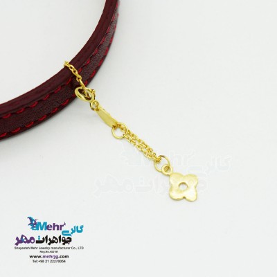 آویز ساعت طلا طرح گل