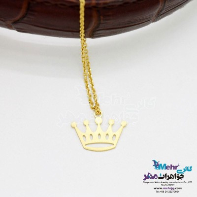آویز ساعت طلا - طرح تاج
