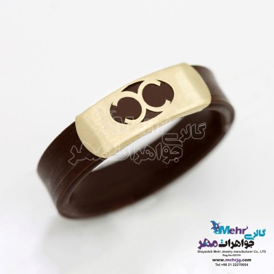 انگشتر طلا و چرم - طرح شنل
