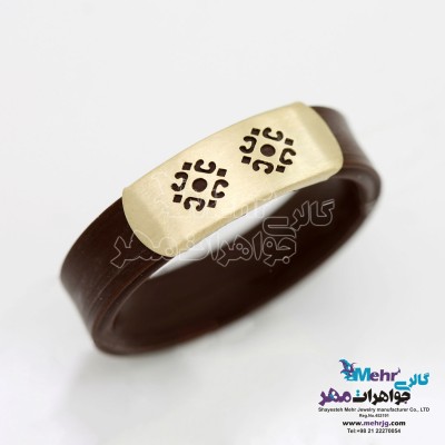 انگشتر طلا و چرم