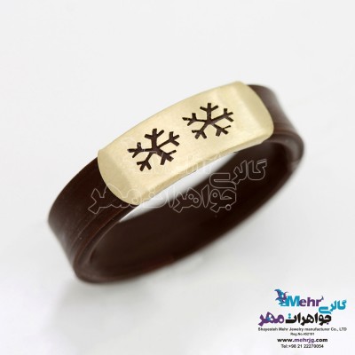 انگشتر طلا و چرم