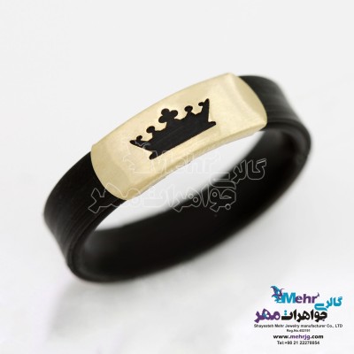 انگشتر طلا و چرم