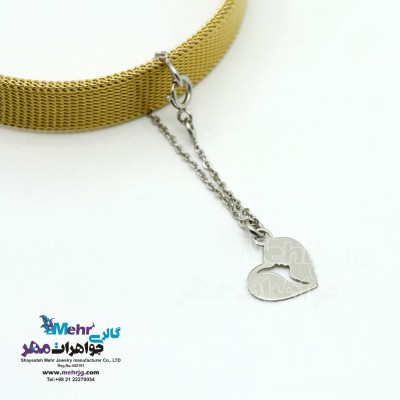 آویز ساعت طلا - طرح قلب