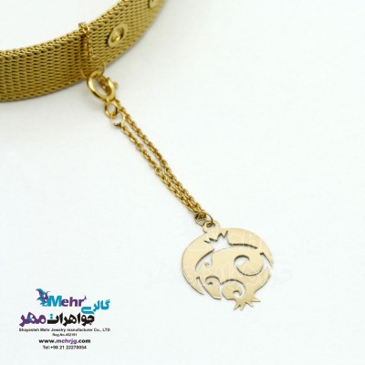 آویز ساعت طلا - طرح انار