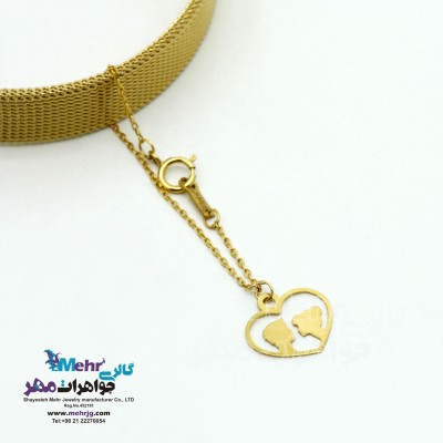 آویز ساعت طلا - طرح عاشقانه