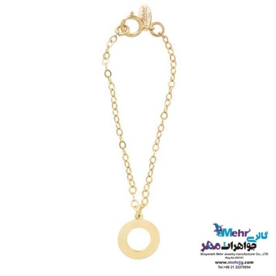 آویز ساعت طلا - طرح هندسی