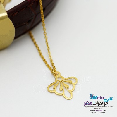 آویز ساعت طلا - طرح طاووس