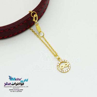آویز ساعت طلا - طرح بی نهایت