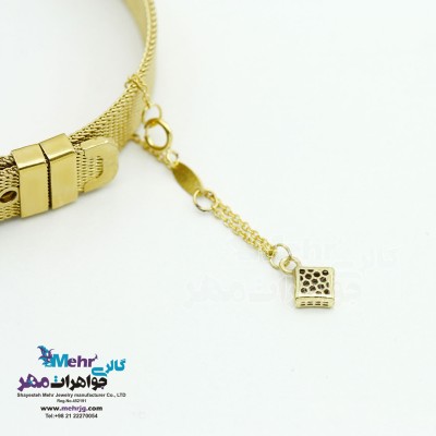 آویز ساعت طلا - طرح توری
