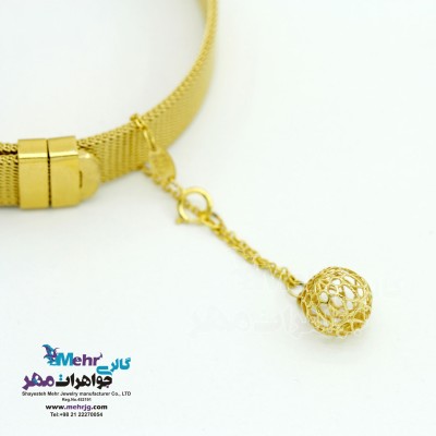 آویز ساعت طلا - طرح توری