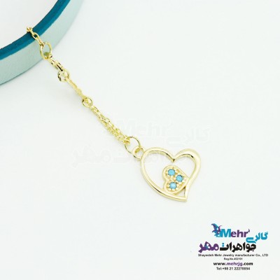 آویز ساعت طلا - طرح قلب