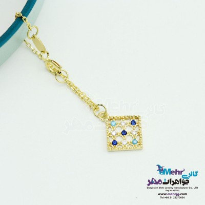 آویز ساعت طلا - طرح هندسی