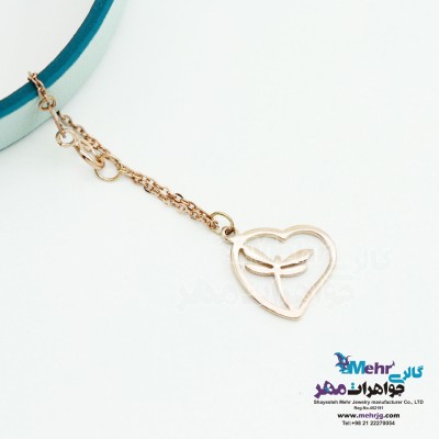 آویز ساعت طلا - طرح قلب