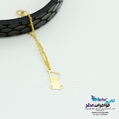 آویز ساعت طلا - طرح چکمه
