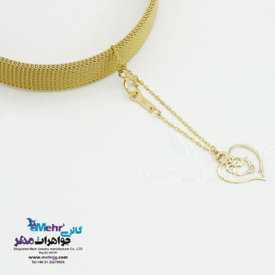 آویز ساعت طلا - طرح قلب