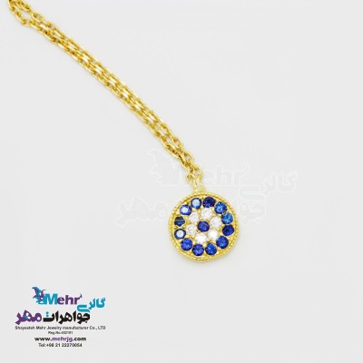 آویز ساعت طلا - طرح چشم نظر