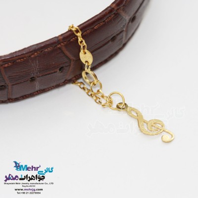 آویز ساعت طلا - طرح نت موسیقی