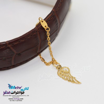 آویز ساعت طلا - طرح بال