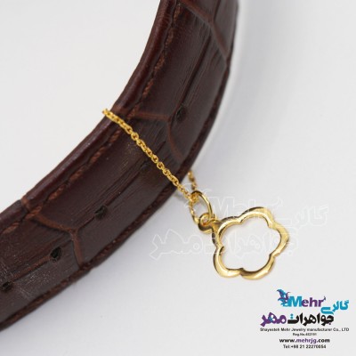آویز ساعت طلا - طرح گل
