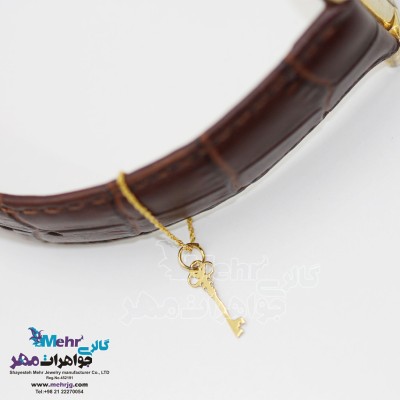 آویز ساعت طلا - طرح کلید