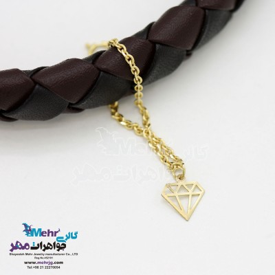 آویز ساعت طلا - طرح الماس