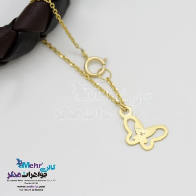 آویز ساعت طلا - طرح پروانه