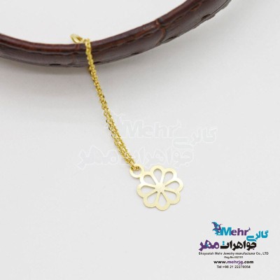 آویز ساعت طلا - طرح گل