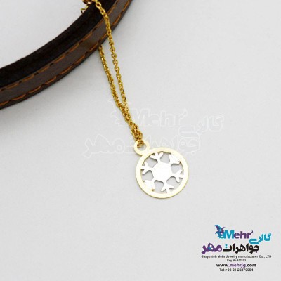 آویز ساعت طلا - طرح برف