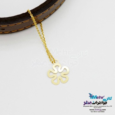 آویز ساعت طلا - طرح گل