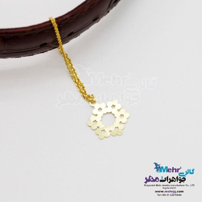 آویز ساعت طلا - طرح گل