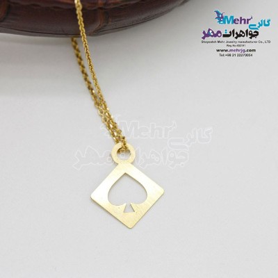 آویز ساعت طلا - طرح هندسی