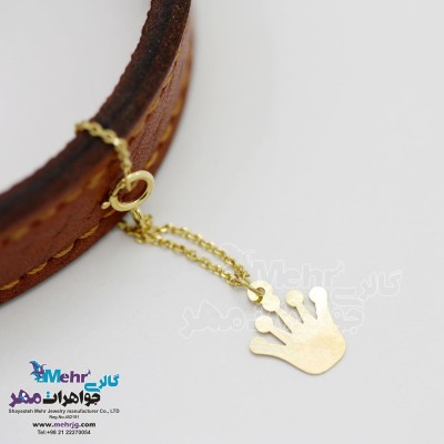 آویز ساعت طلا - طرح تاج