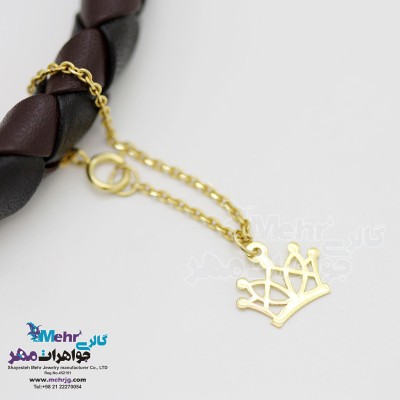 آویز ساعت طلا - طرح تاج