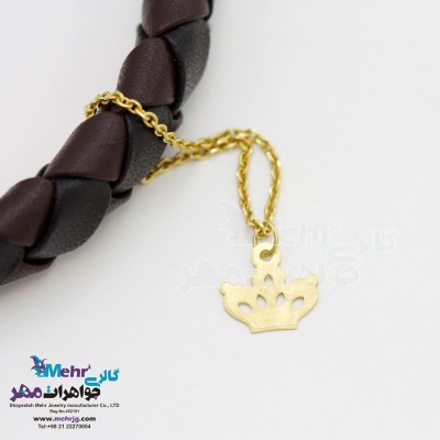 آویز ساعت طلا - طرح تاج