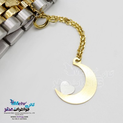 آویز ساعت طلا - طرح ماه