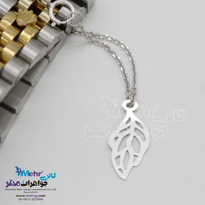 آویز ساعت طلا - طرح برگ