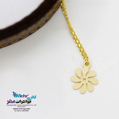 آویز ساعت طلا - طرح گل