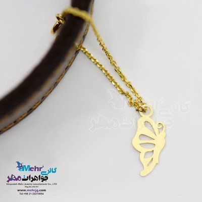 آویز ساعت طلا - طرح پروانه